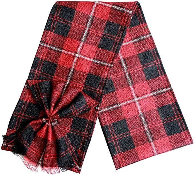 Ladies Pure Wool Cunningham Tartan Mini Sash With Rosette Made in Scotland