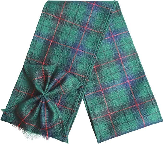 Ladies Pure Wool Davidson Modern Tartan Mini Sash With Rosette Made in Scotland