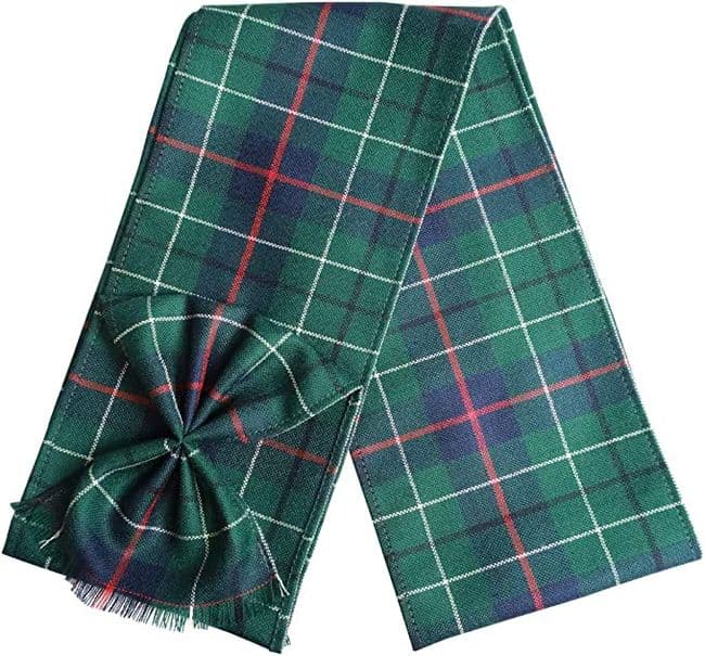 Ladies Pure Wool Duncan Modern Tartan Mini Sash With Rosette Made in Scotland
