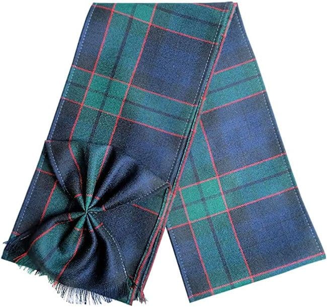 Ladies Pure Wool Fletcher Modern Tartan Mini Sash With Rosette Made in Scotland