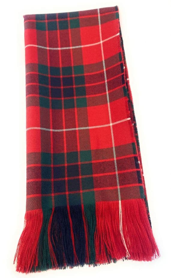 Ladies Pure Wool Fraser Red  Stole/Shawl/Long Scarf - Made In Scotland