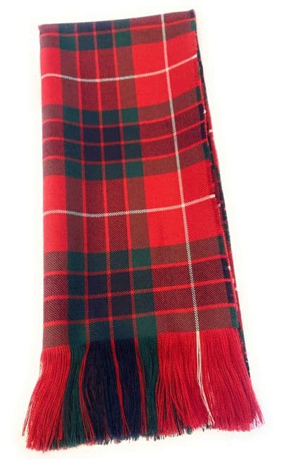 Ladies Pure Wool Fraser Red Stole/Shawl/Long Scarf - Made In Scotland