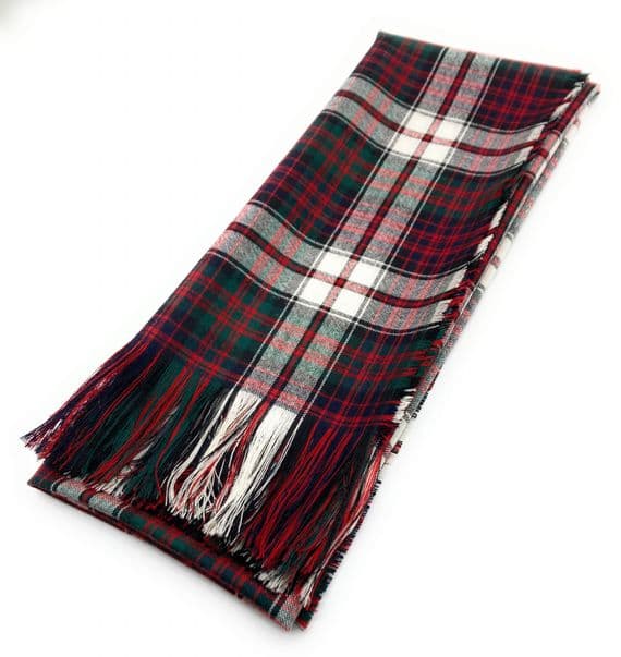Ladies Pure Wool Full Size  MacDonald Dress Tartan Sash - Made in Scotland