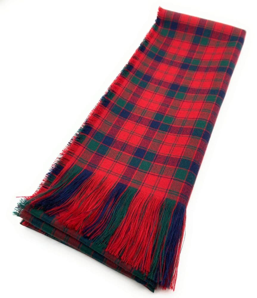 Ladies Pure Wool Full Size Robertson Red Tartan Sash - Made in Scotland