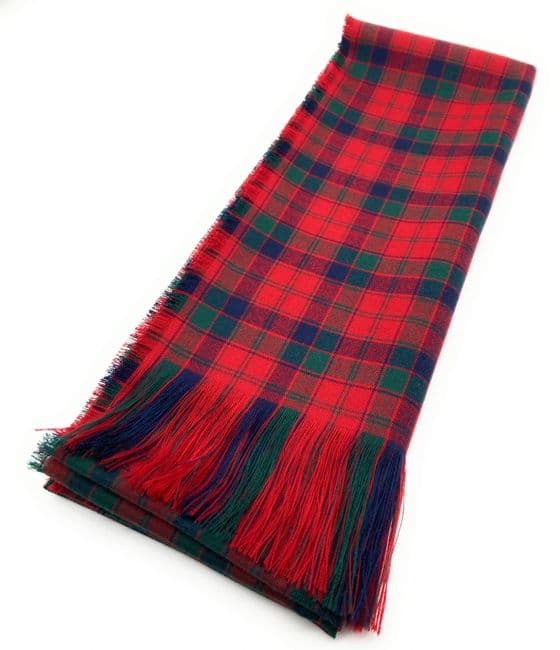 Ladies Pure Wool Full Size Robertson Red Tartan Sash - Made in Scotland