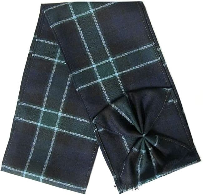 Ladies Pure Wool Graham of Menteith Tartan Mini Sash With Rosette Made in Scotland