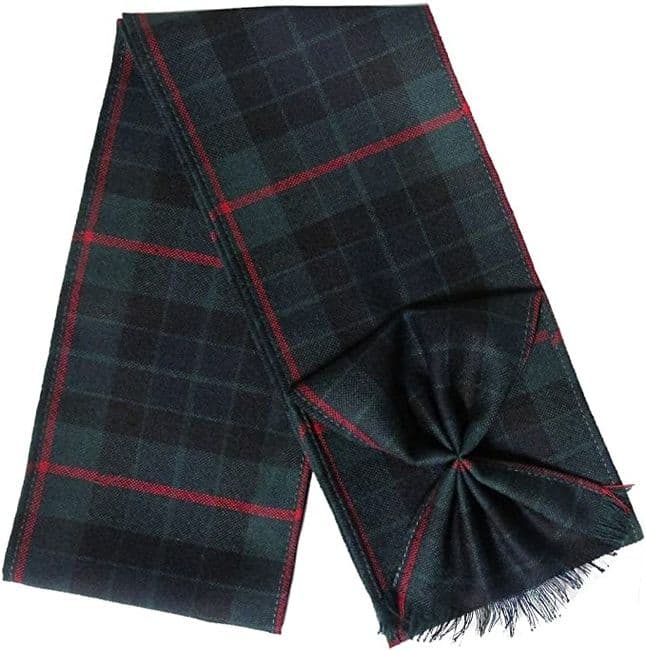 Ladies Pure Wool Gunn Modern Tartan Mini Sash With Rosette Made in Scotland