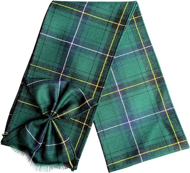 Ladies Pure Wool Henderson Tartan Mini Sash With Rosette Made in Scotland