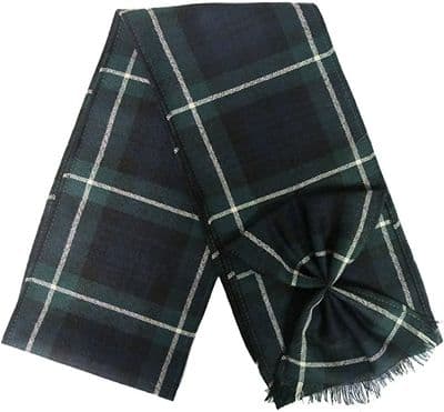 Ladies Pure Wool Lamont Tartan Mini Sash With Rosette Made in Scotland