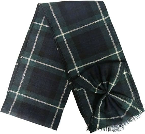 Ladies Pure Wool Lamont Tartan Mini Sash With Rosette Made in Scotland