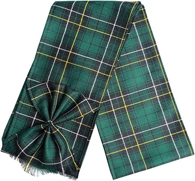 Ladies Pure Wool Macalpine Tartan Mini Sash With Rosette Made in Scotland