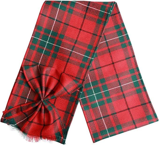 Ladies Pure Wool Macauley Tartan Mini Sash With Rosette Made in Scotland