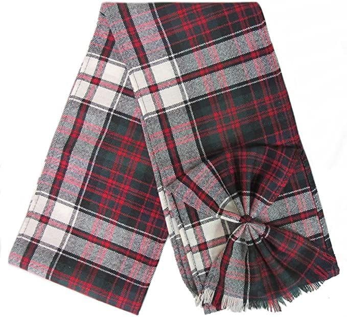Ladies Pure Wool MacDonald Dress Tartan Mini Sash With Rosette Made in Scotland