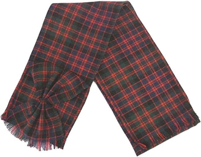 Ladies Pure Wool MacDonald Tartan Mini Sash With Rosette Made in Scotland