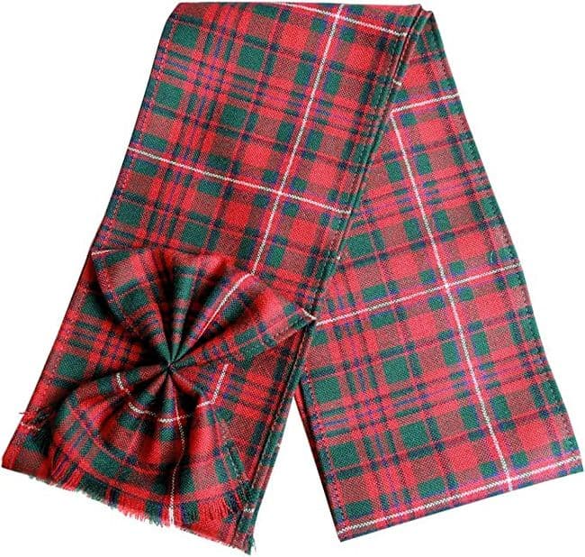 Ladies Pure Wool MacKinnon Tartan Mini Sash With Rosette Made in Scotland