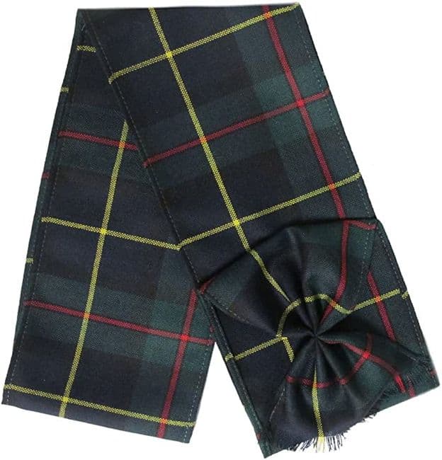 Ladies Pure Wool MacLeod of Harris Tartan Mini Sash With Rosette Made in Scotland