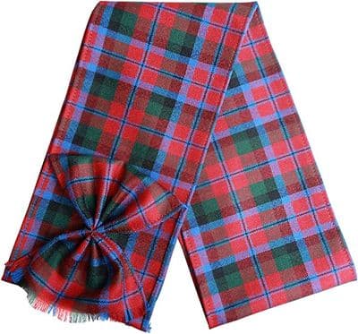 Ladies Pure Wool MacNaughton Tartan Mini Sash With Rosette Made in Scotland