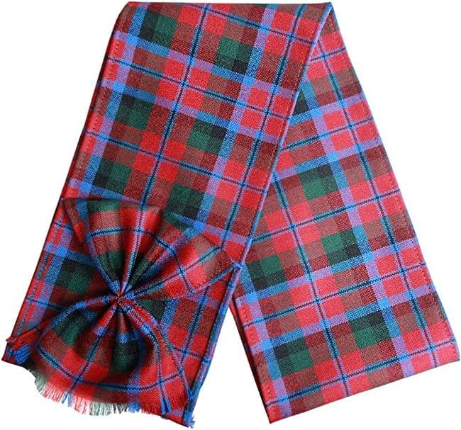 Ladies Pure Wool MacNaughton Tartan Mini Sash With Rosette Made in Scotland