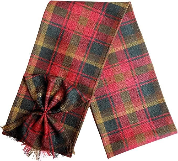 Ladies Pure Wool Maple Leaf  Tartan Mini Sash With Rosette Made in Scotland