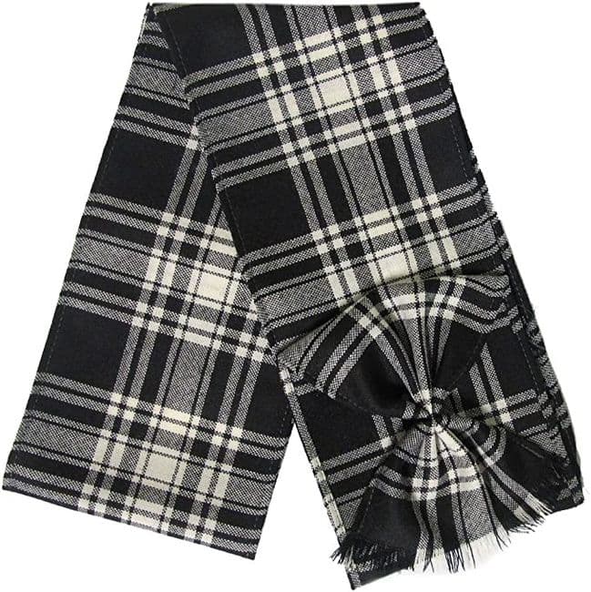 Ladies Pure Wool Menzies Tartan Mini Sash With Rosette Made in Scotland