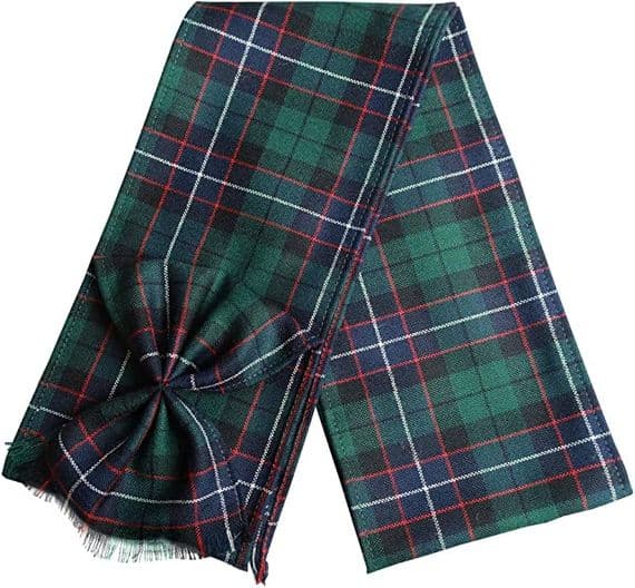 Ladies Pure Wool Mitchell Modern Tartan Mini Sash With Rosette Made in Scotland