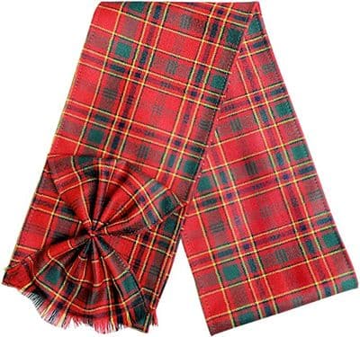 Ladies Pure Wool Munro Tartan Mini Sash With Rosette Made in Scotland