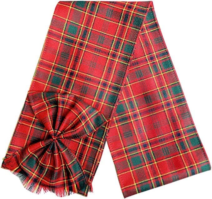 Ladies Pure Wool Munro Tartan Mini Sash With Rosette Made in Scotland
