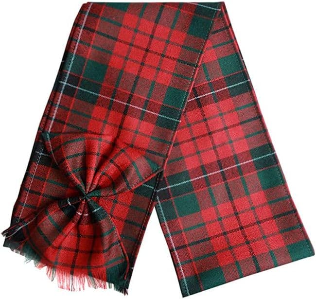 Ladies Pure Wool Nicholson Tartan Mini Sash With Rosette Made in Scotland