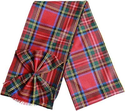 Ladies Pure Wool Royal Stewart Tartan Mini Sash With Rosette Made in Scotland