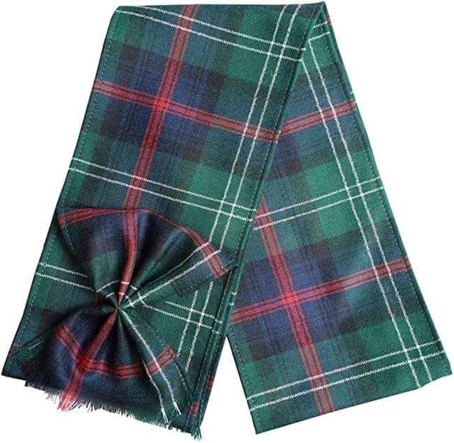 Ladies Pure Wool Sutherland Old Tartan Mini Sash With Rosette Made in Scotland