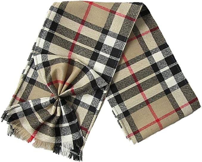 Ladies Pure Wool Thomson Camel Tartan Mini Sash With Rosette Made in Scotland