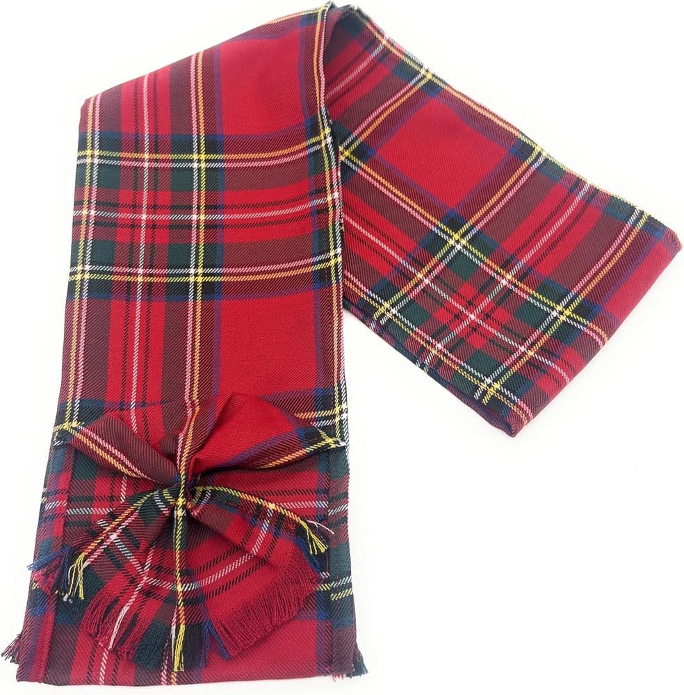 Ladies Royal Stewart Tartan Mini Sash With Rosette