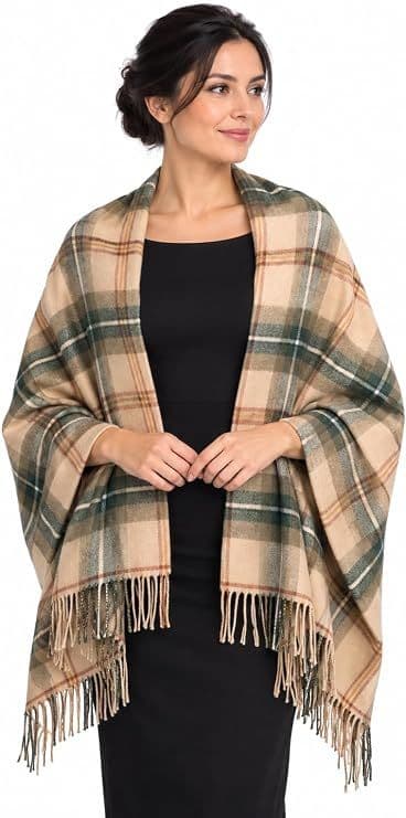 Ladies Saskatchewan Weathered Canadian Tartan Pure Lambswool Stole - Made in Scotland