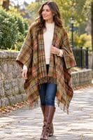 Ladies Scott Green Antique Tartan Cape - Made in Scotland