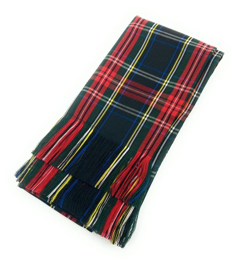 Ladies Stewart Black Modern Tartan Polyviscose Sash