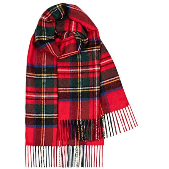 Ladies Stewart Royal Modern Tartan Lambswool Stole - Made in Scotland