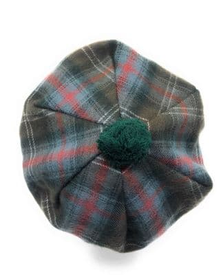 Ladies Sutherland Old Weathered Tartan Lambswool Tam - Made in Scotland