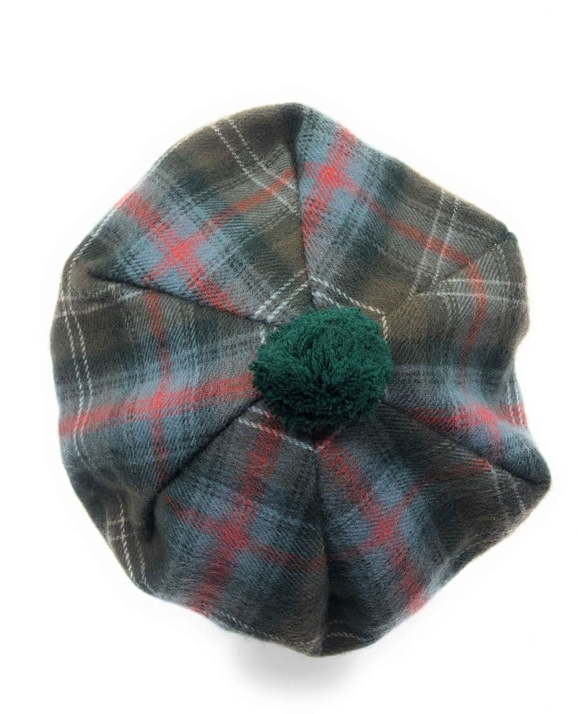 Ladies Sutherland Old Weathered Tartan Lambswool Tam - Made in Scotland
