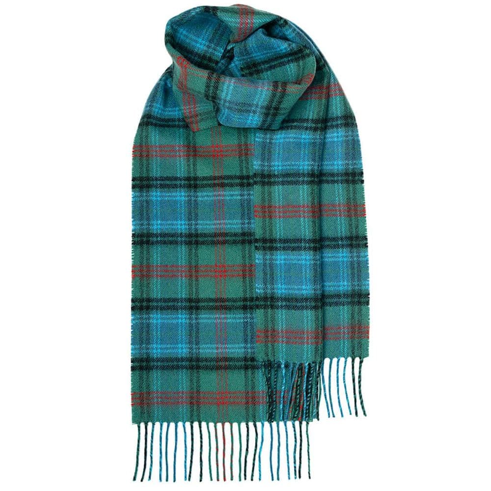 Lochcarron Hunting Ancient Tartan Pure Lambswool Unisex Scarf - Made in Scotland