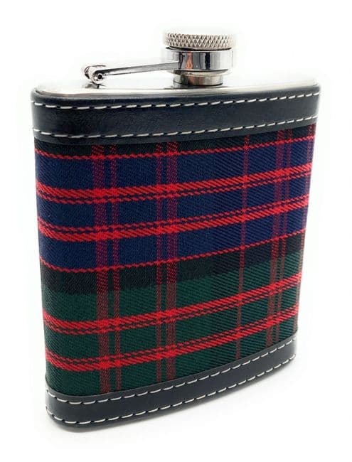 MacDonald Modern Tartan Stainless Steel 7oz Hip Flask
