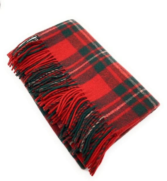 MacGregor Tartan Travel Rug | Wool Blend Scottish Blanket
