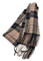 MacKellar Black Tartan Scarf | Highland Tweed