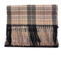 MacKellar Black Tartan Scarf | Highland Tweed