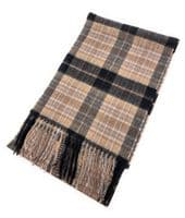 MacKellar Black Tartan Scarf | Highland Tweed