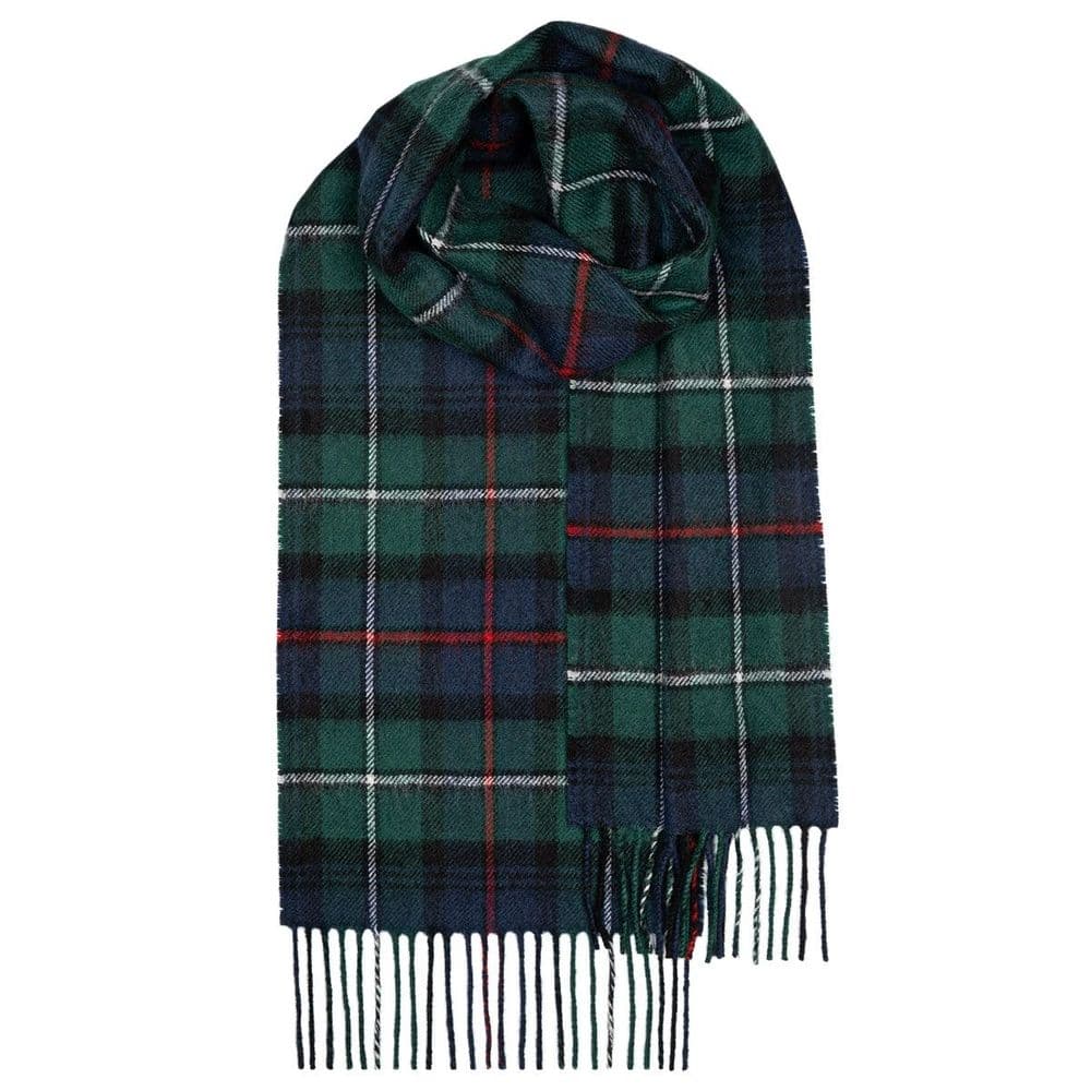 MacKenzie Modern Tartan Pure Lambswool Unisex Scarf Made in Scotland