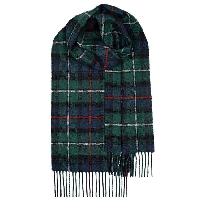 MacKenzie Modern Tartan Pure Lambswool Unisex Scarf Made in Scotland