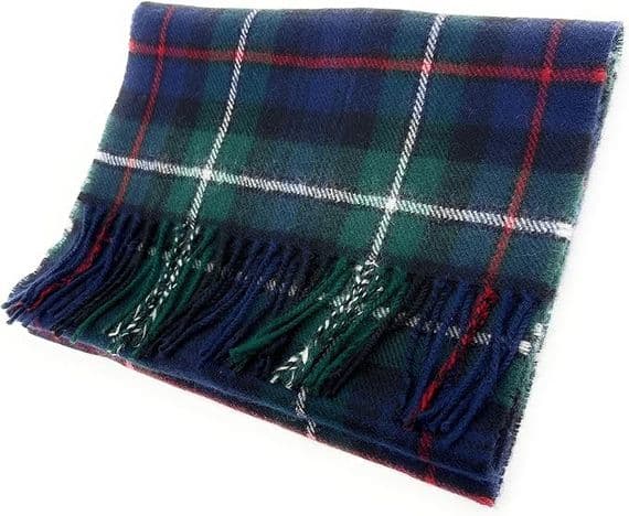 MacKenzie Modern  Traditional Winter Tartan Scarf | Highland Tweed