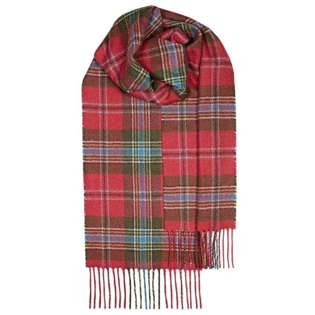 MacLean of Duart Weathered Tartan Pure Lambswool Unisex Scarf - Made in Scotland