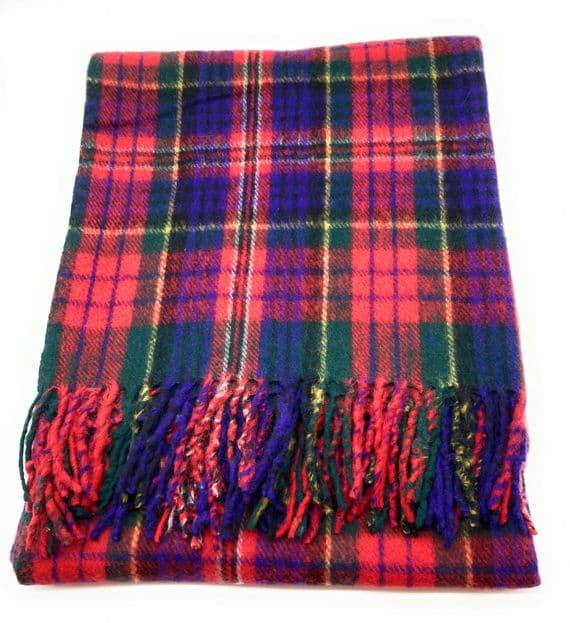 MacPherson Modern Tartan Travel Rug | Wool Blend Blanket
