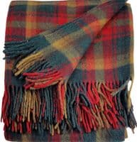 Maple Leaf Tartan Wool Travel Rug | Scottish Blanket
